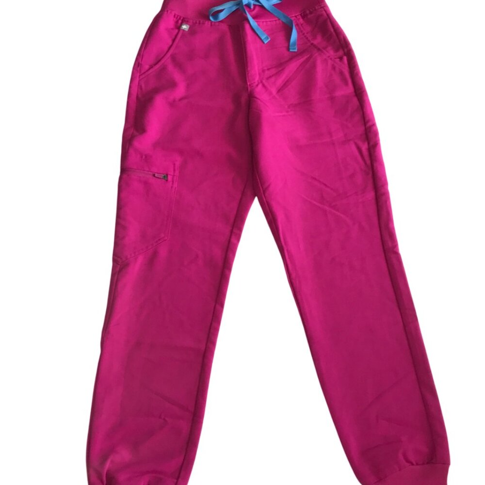 FIGS Jogger Scrub Pant XXS/P Petite style PO# 2524  Rafaela Raspberry